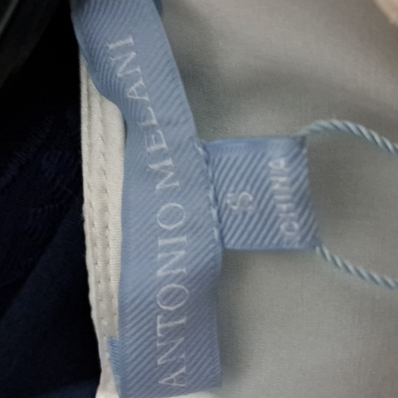 Antonio Melani Delanie Jewel Neck Short Balloon Sleeve Silk Blouse - Picture 6 of 8